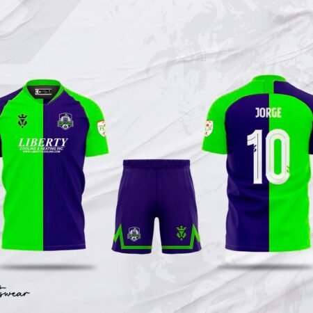 Belmopan FC Blue & Light Green Football Kit