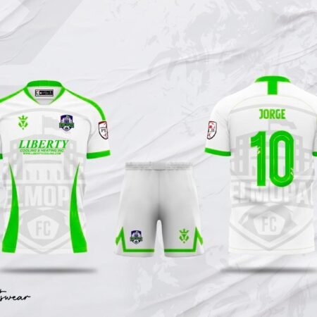 Belmopan FC White & Green Football Kit